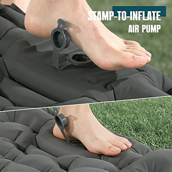 AKSOUL Camping Slaapmat Zelfopblazend - Ultralight Slaapmat Aansluitbaar Twee Camp Luchtmatras voor 2 Personen | Lichtgewicht & Duurzaam | Compact formaat voor wandelen Backpacken